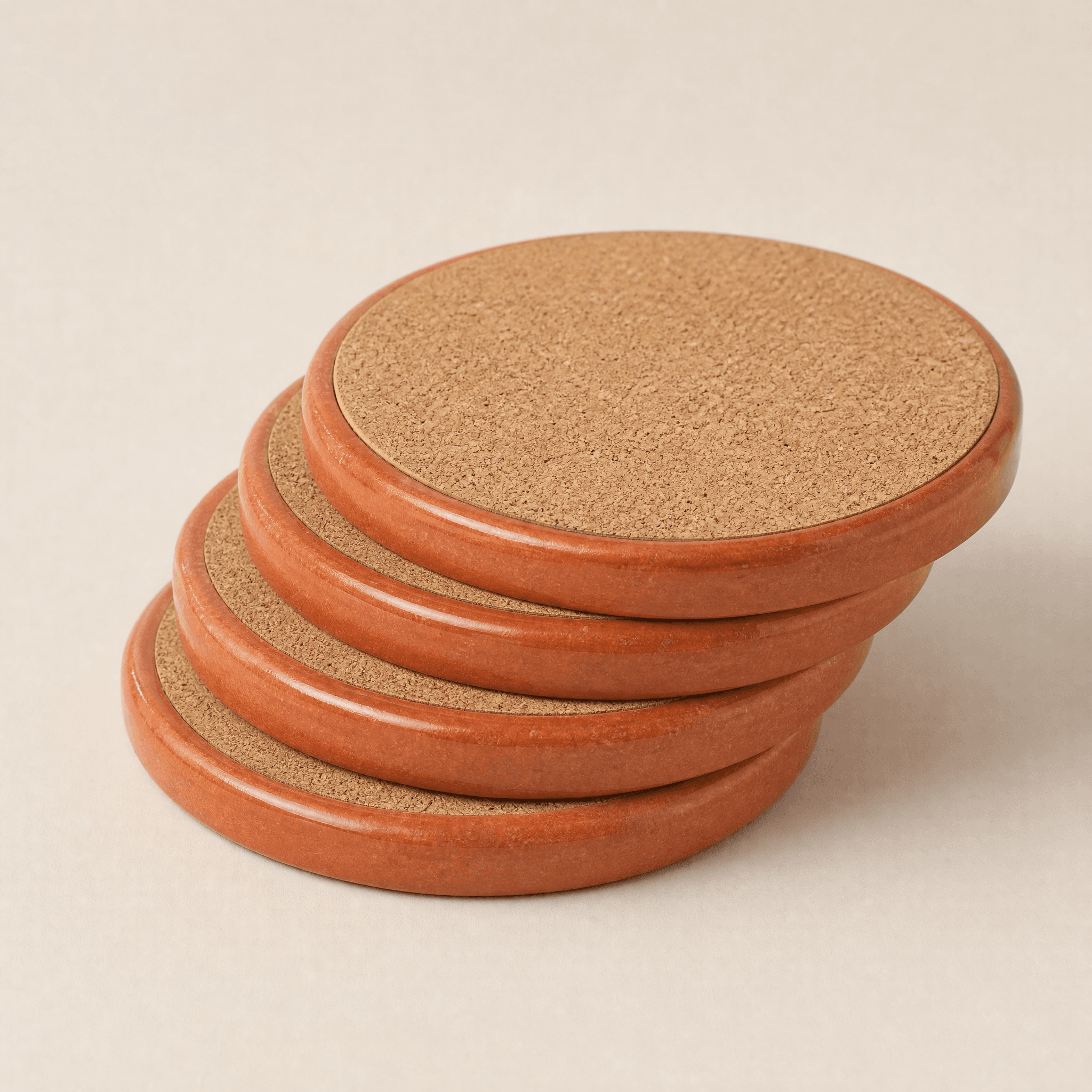 Cork-Backed Coaster Set