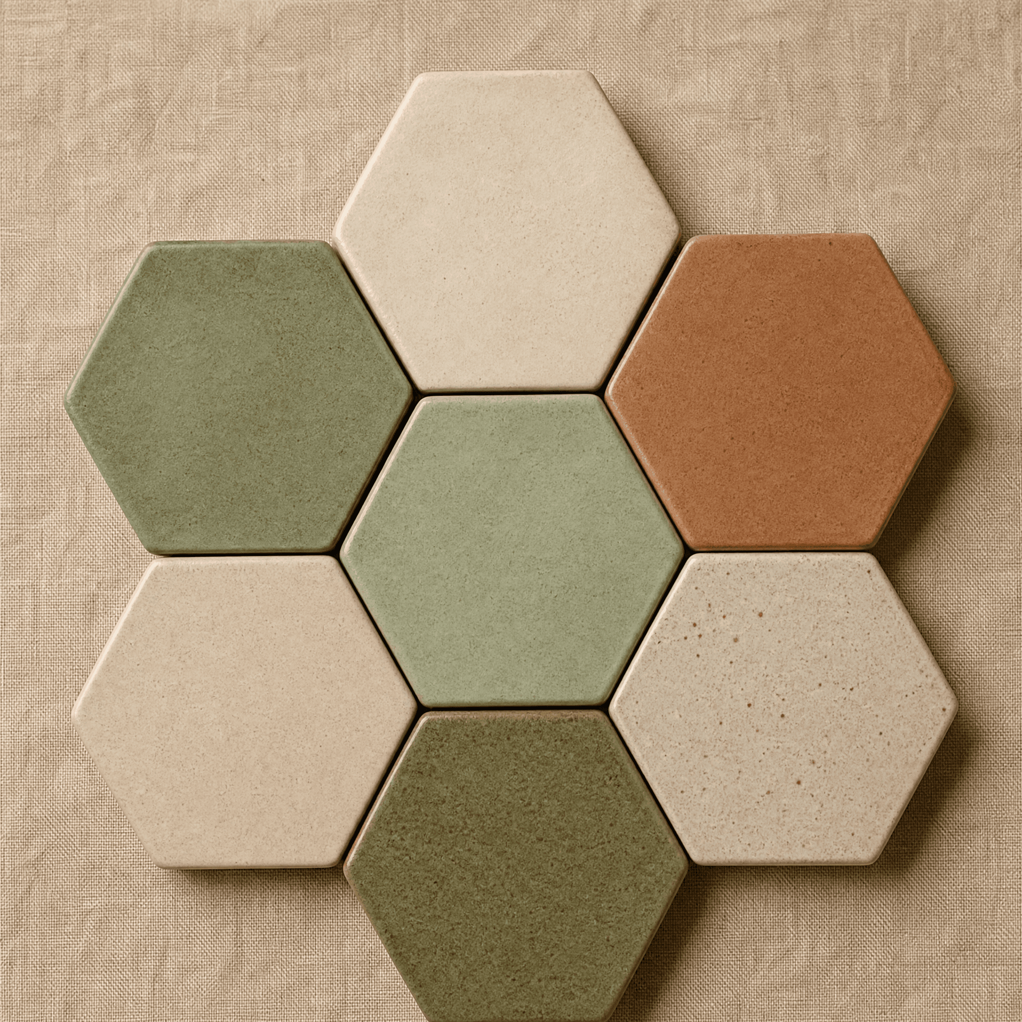 Hexagon Tile Coaster Set