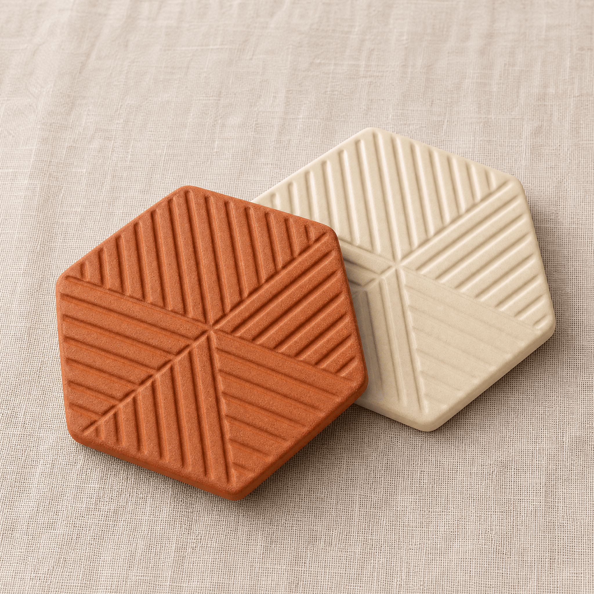 Hexagon Trivet Pair