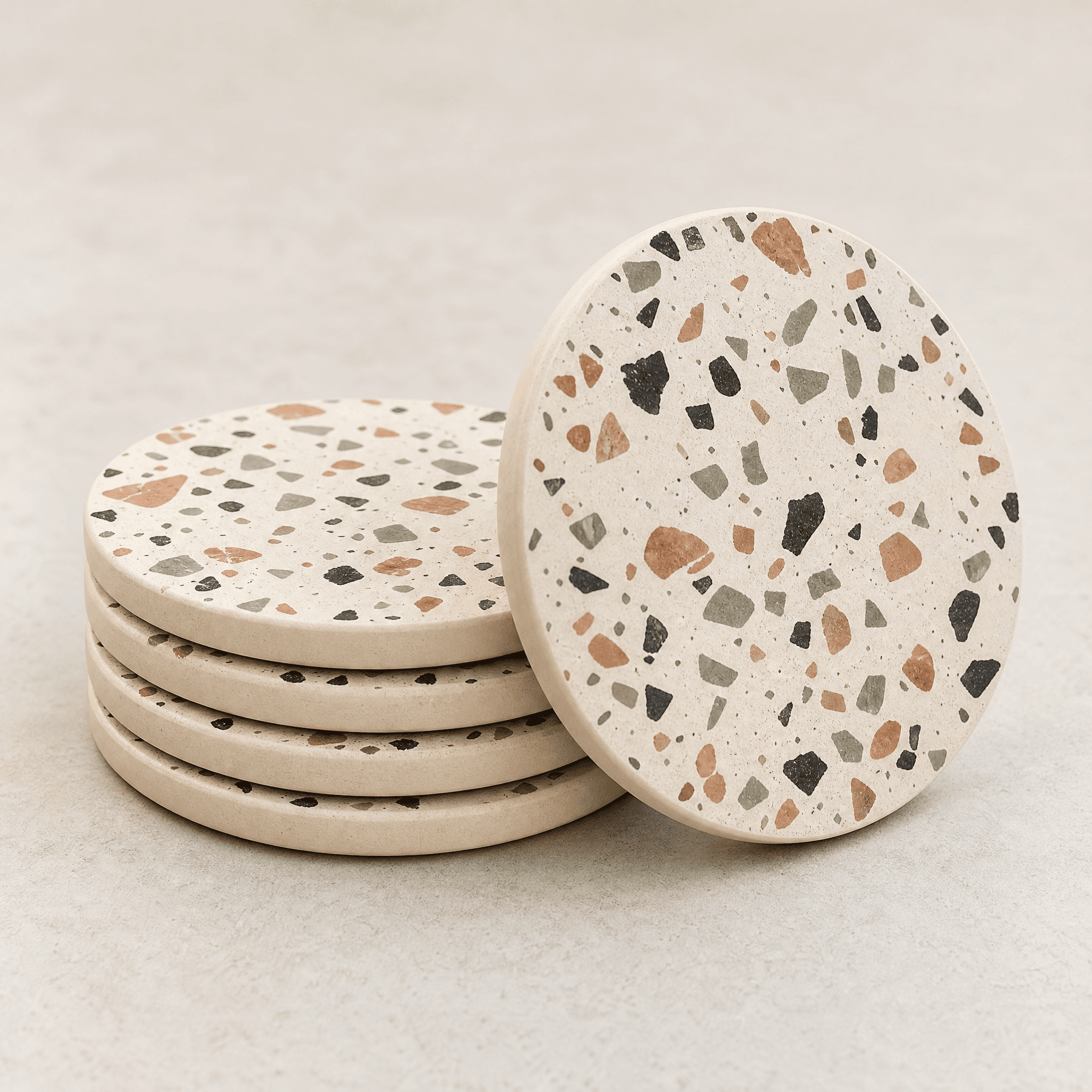 Terrazzo-Look Coaster Set